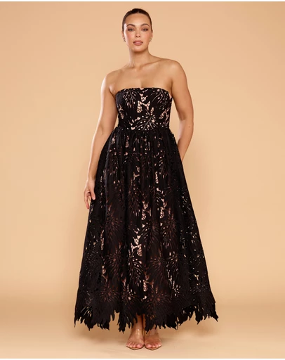 CATHERINE FERRARO - Grace Strapless Lace Gown
