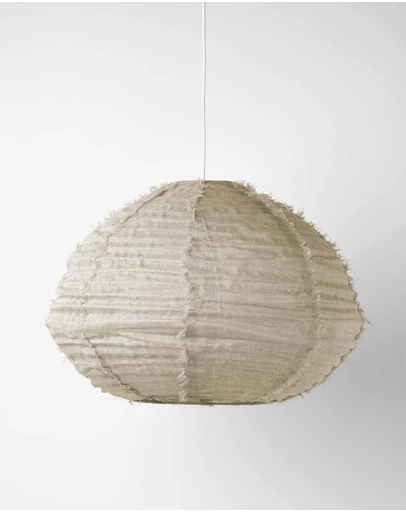 Aura Home - Cloud Fringed Linen Oval Pendant Shade