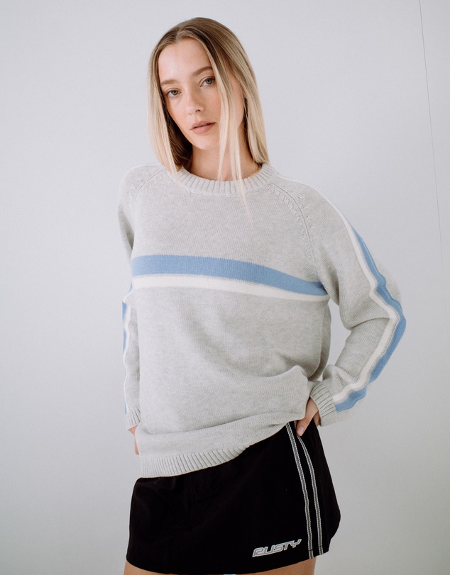 Rusty - White Lines Crew Neck Knit
