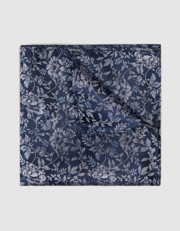 Politix - Floral Jacquard Silk Pocket Square