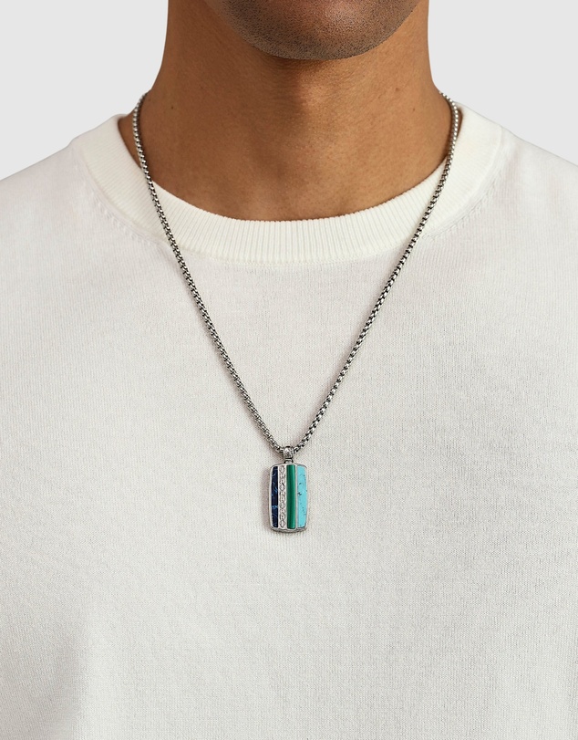Nialaya Jewellery - Trinity Pendant Necklace in Silver