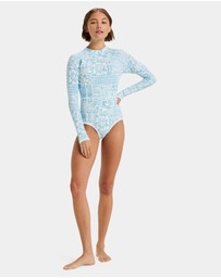 Roxy - Womens Flowers Wave Long Sleeve Onesie Rash Vest