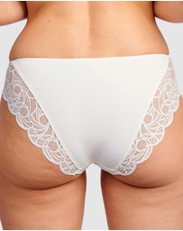 Sans Complexe - Ariane Essential Ribbed Microfibre Bikini Brief With Lace
