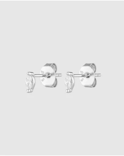 HOUSE OF SLANI - Netro Crystal Silver Studs