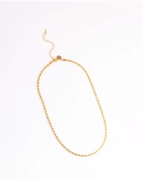 Lovisa - Waterproof Gold Plated Stainless Steel Thick Twist Chain Necklace