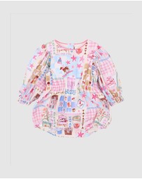 Fox & Finch - Winter Vacay Print LS Romper - Babies