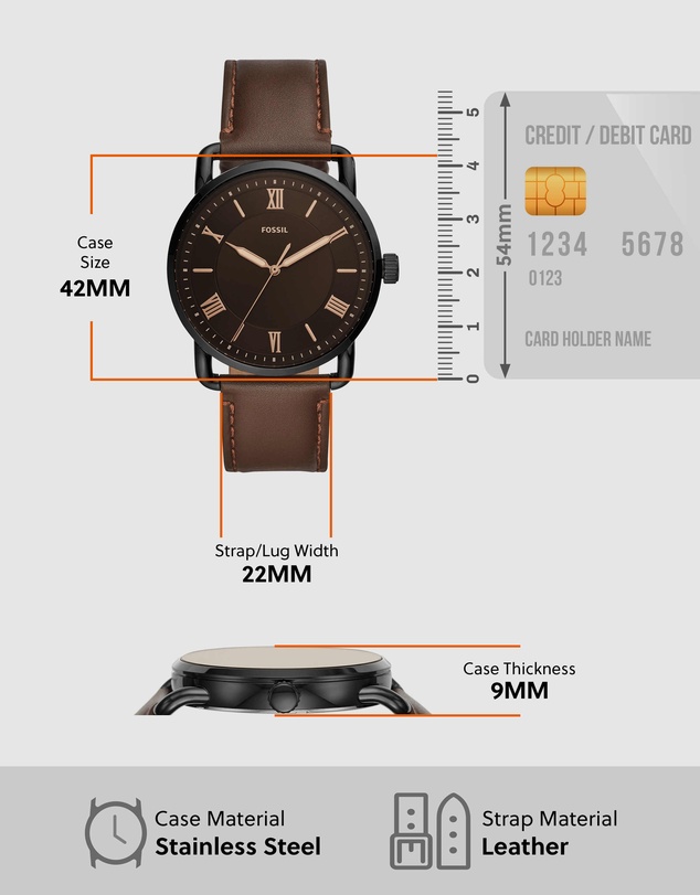 Fossil - Copeland 42MM Brown Analogue Watch