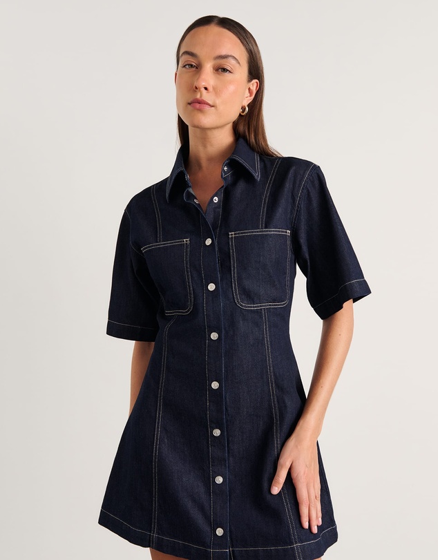 Jag - Loe Short Sleeve Denim Dress