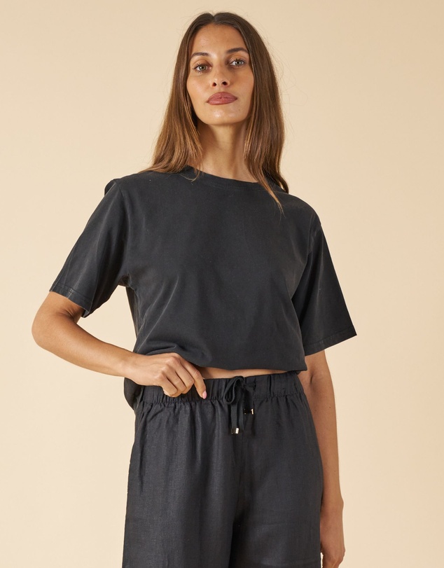 CAMIXA - Teesha Oversized Distressed Cotton T-Shirt