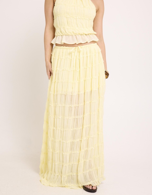 Subtitled - Alda Shirred Maxi Skirt