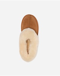 Ozwear Connection Uggs - Ugg Slippers Collar Unisex Premium Sheepskin Slippers Suede