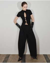 M.N.G - Perkins-Neck Sweater With Cut-Out