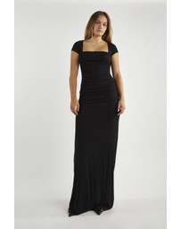 Glamorous - Square Neck Ruched Maxi Dress