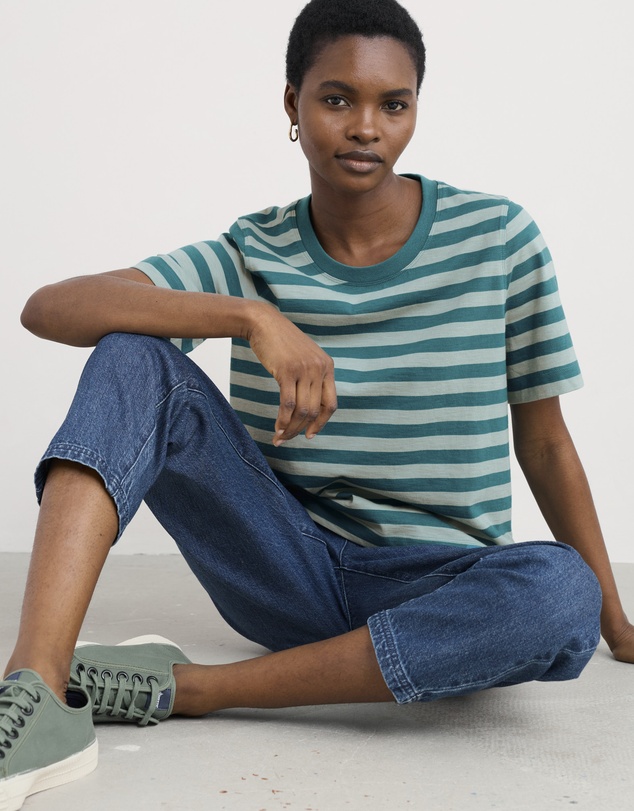 Seasalt - Seasalt Cornwall Blue Copseland T-Shirt Stripe