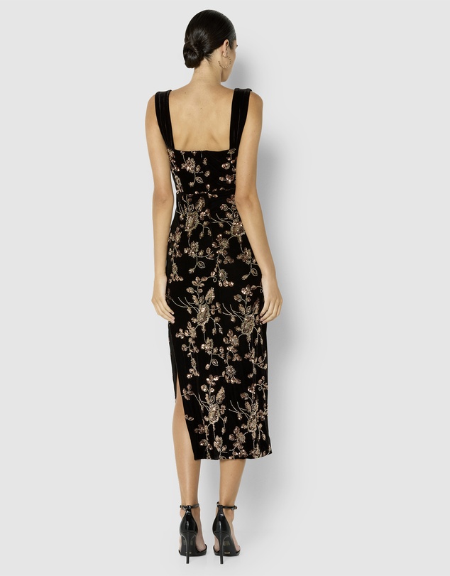 Montique - Violetta Velvet Sequin Cocktail Dress