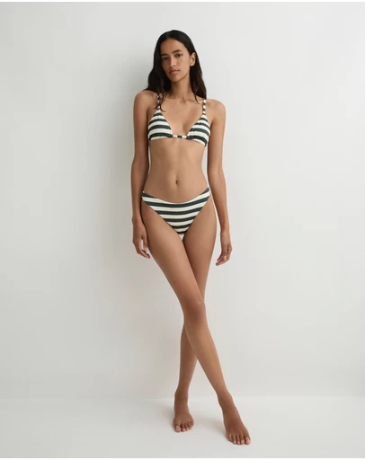 BONDI BORN - Leya Bikini Bottom - Forest Stripe (Embodee™)
