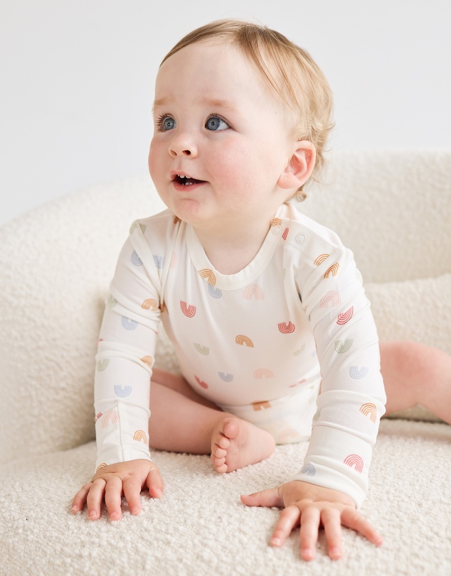 Kynd Baby - Comfy Bodysuit Long Sleeve in Over The Rainbow