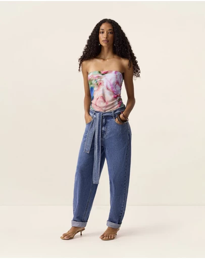 MOS The Label - Elma Denim Barrel Leg Pants