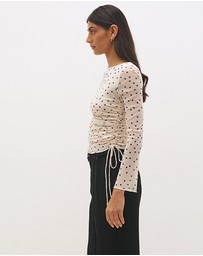 MON RENN - Vesper Spot Long Sleeve Top