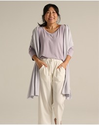 Bamboo Body - Bamboo & Recycled Cashmere Wool Travel Wrap - Heather