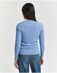Gant - Stretch Cotton Cable Crew Neck Knit