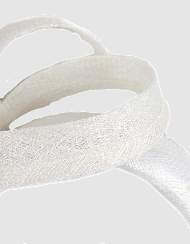 Max Alexander - White Sinamay Bow Racing Fascinator Headband