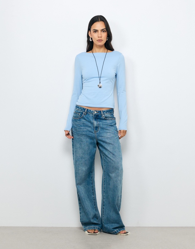 AERE - Tess Boat Neck T-Shirt