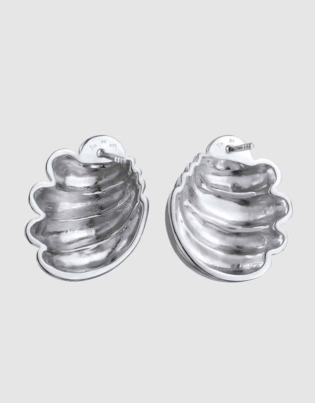 Elli Jewelry - Shell Stud Earrings in 925 Silver