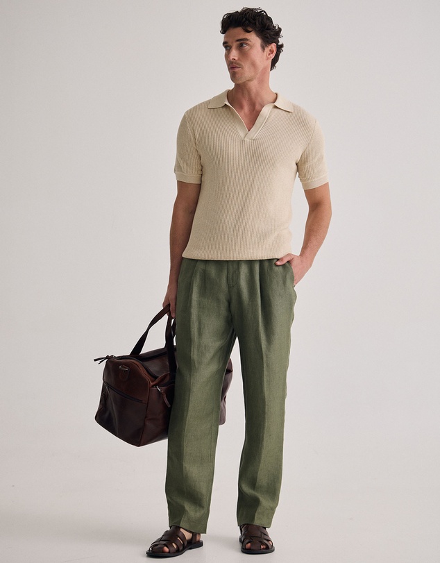 Oxford - Huck Lined Knitted Polo