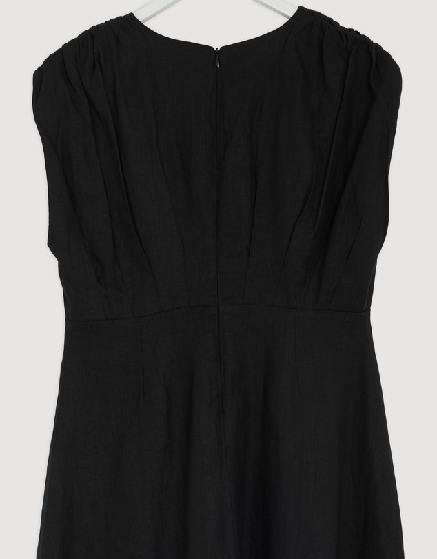 Revibe - Repaired AERE Rhae V Neck Midi Dress - AU 12