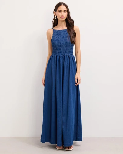 The Fated - Jemima Soft Denim Maxi Dress