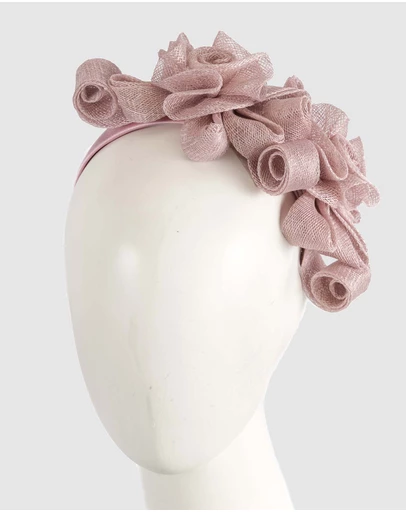 Max Alexander - Sinamay Curls Pink Fascinator