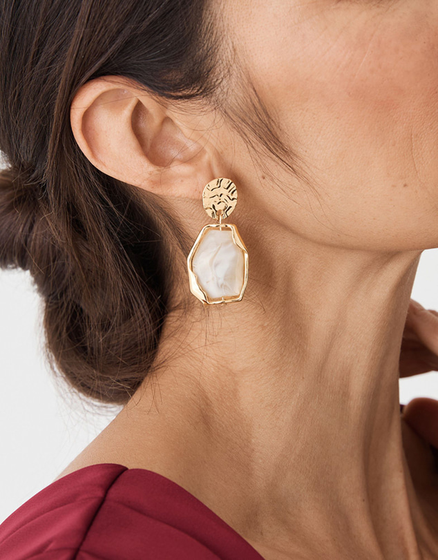 Forcast - Marbel Gold Earrings