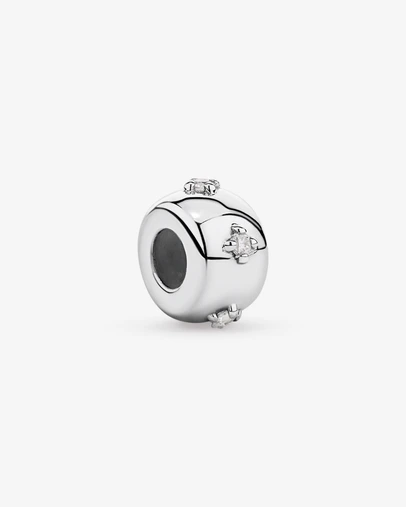 Michael Hill - Dome Pendant Spacer with Cubic Zirconia in Sterling Silver