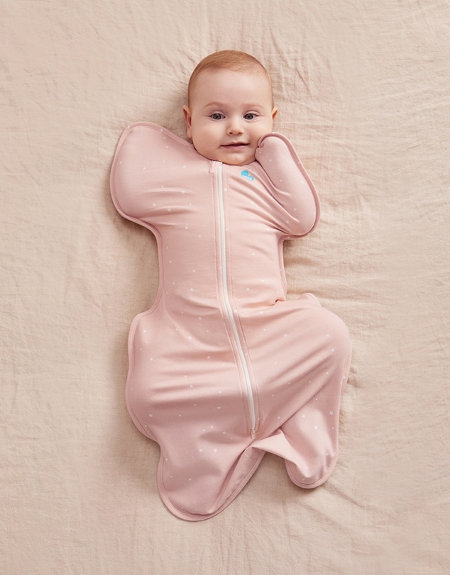 Love to Dream - Swaddle Up™ 1.0 TOG Cotton Powder Pink Twinkle