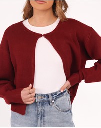 Petal & Pup - Ripley Knit Cardigan - Berry