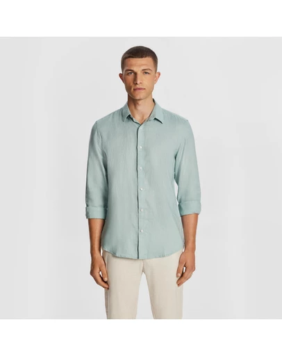 yd. - West Hampton Pure Linen Shirt