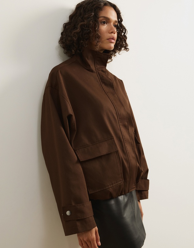 Atmos&Here - Taya Funnel Neck Twill Bomber
