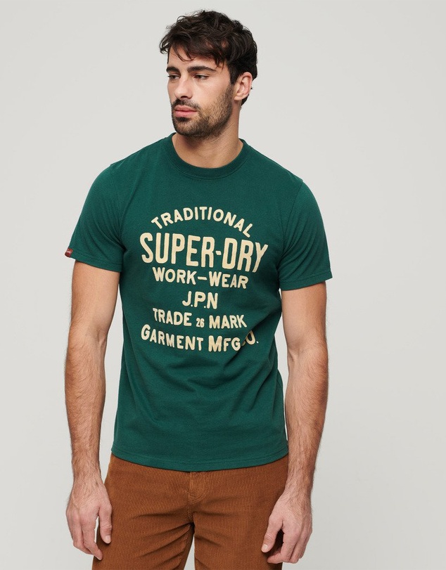 Superdry - Workwear Flock Graphic T-Shirt