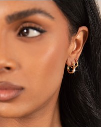 Mestige - Imogen Petite Hoops - 18K Gold Plated