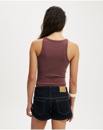 Cotton On - Goldie Rib High Neck Tank