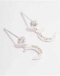 Lovisa - Sterling Silver Cubic Zirconia Drop Stud Earrings