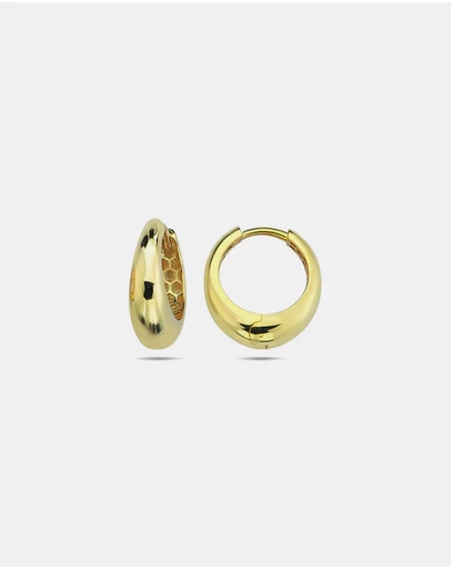 Zoe Olivia - 9K Gold Tapered Huggie Earrings
