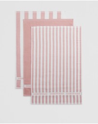 Country Road - Cr Stripe Australian Cotton Tea Towel Pack Of 3