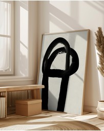 Olive et Oriel - Black Strokes No 2 by Treechild Art Print