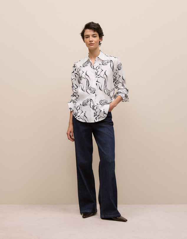 Trenery - Iluna Linen Shirt in Marshmallow
