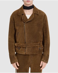 MM6 Maison Margiela - Suede Biker Jacket