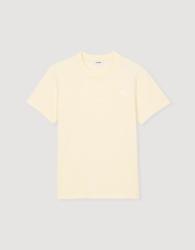 Sandro - Single Coeur Tee Shirt
