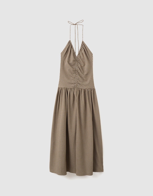 M.N.G - Midi Dress with Ruched Check Detail