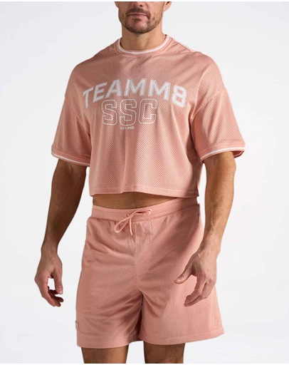 TEAMM8 - S.S.C. Fraternity Drop Sleeve Crop Tee